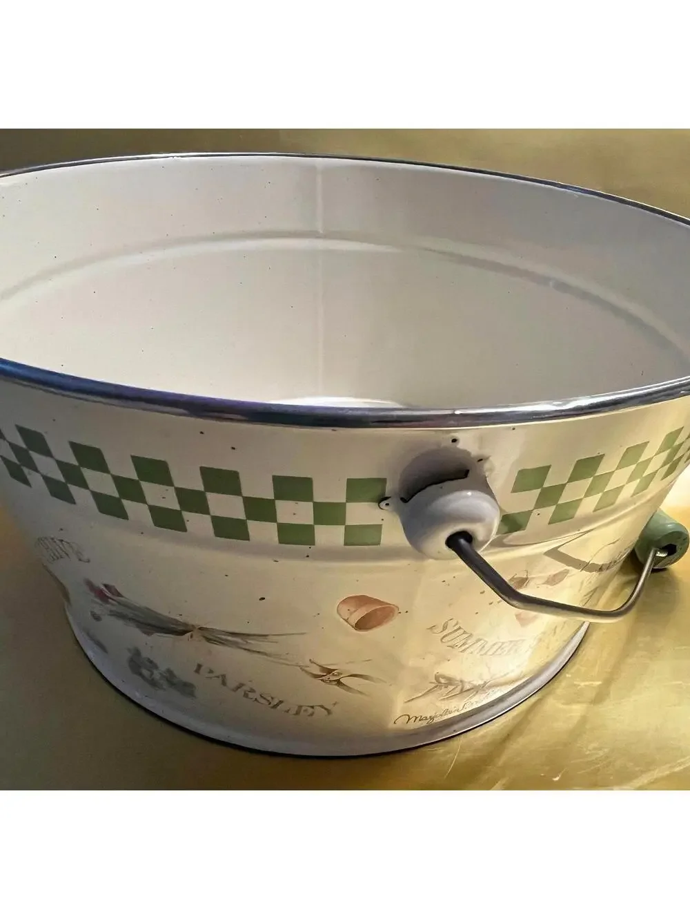 Marjorie Bastin Natures Sketchbook Enamel Handle Garden Bucket
